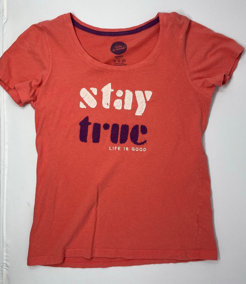 Life is Good Stay True Women's Classic Fit Applique Size XL Pre-Owned fair